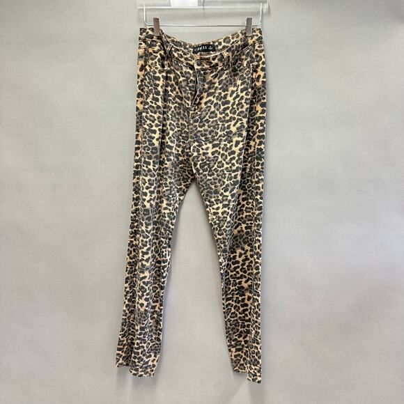 LIONESS Carmlea Jeans in Leopard print straight leg size medium 100% cotton - Picture 10 of 13